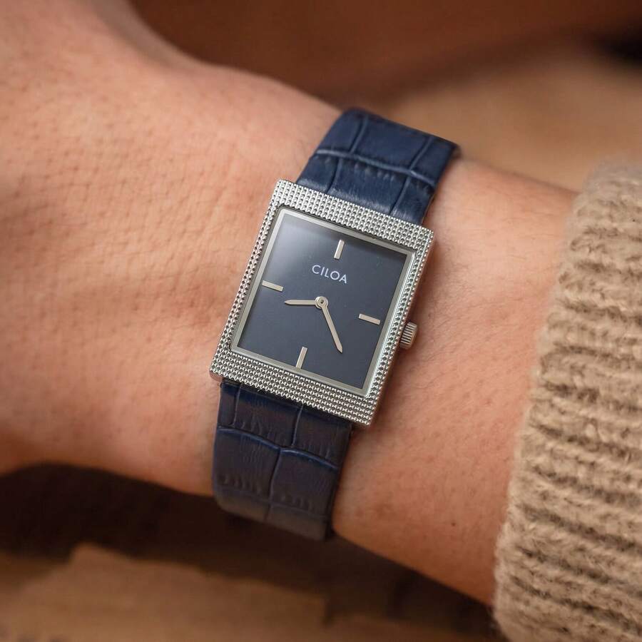 CILOA Square Vintage Men's Watch, High-End Brand Business Men's Watch, Perfect Holiday Gift - Blue - View 1