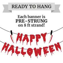 1pc Drink Up Witches Halloween Party Banner, Glitter Letter Banner With Spooky Black Hat Patterns, Perfect For Halloween Celebrations, No Electricity Needed, Halloween Decorations, Plastic Needle Color Random - Multi-color - View 5