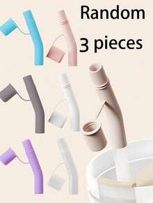 1pc/3pcs Extended Straw Lid For 30oz And 40oz Cups, 10mm Straw Top Cover, Reusable Straw Sleeve, Dust-Proof Straw Cap, Minimalist Straw Tip Cover, Cup Accessories - Multicolor - View 11