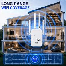 WiFi 訊號增強器 訊號擴展器，附乙太網路埠，Mesh WiFi 擴展器，穩定網路效能，家用行動通訊中繼放大器 - 美規A型插(110-127V) - 查看 2