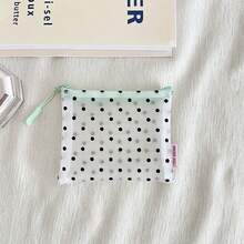 1pc Colorful Dopamine Polka Dot Zero Wallet Lipstick Perfume Transparent Net Bag Cosmetic Organizer Bag - Multicolor - View 5
