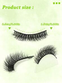 Natural Cross Lashes With Black Band Lashes Wispy 5-15mm Cat Eye Lashes D Curl Strip Lashes That Look Like Extensions,3D Thick Natural Fluffy Faux Mink False Eyelashes Natural Look - Black - View 7