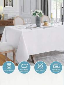 1/2pcs Disposable Party Tablecloth PE Plastic Cloth Birthday Dessert Table Solid Color Tablecloth 108inch Party Birthday Party Decoration Supplies - Multiple Styles - View 5