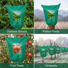 1pc Winter Tree, Shrub And Flower Protective Cover With Observation Window, Reusable Frost Protection Bag With Drawstring, Non-Woven Fabric, Suitable For Fruit Trees And Flowers, Provides Winter Frost And Cold Protection, Ideal For Outdoor Garden, Protects Against Snow, Frost And Harsh Weather, Perfect For Gardening Enthusiasts, Homeowners And Landscape Design Lovers - Multiple Styles - View 9