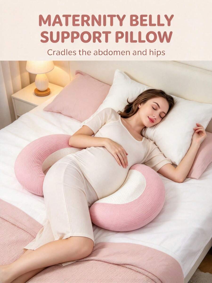 Pregnancy Sleep Pillow, Adjustable Travel Pillow With Washable Pillowcase, Suitable For Abdominal/Back Support - Multicolor - View 1