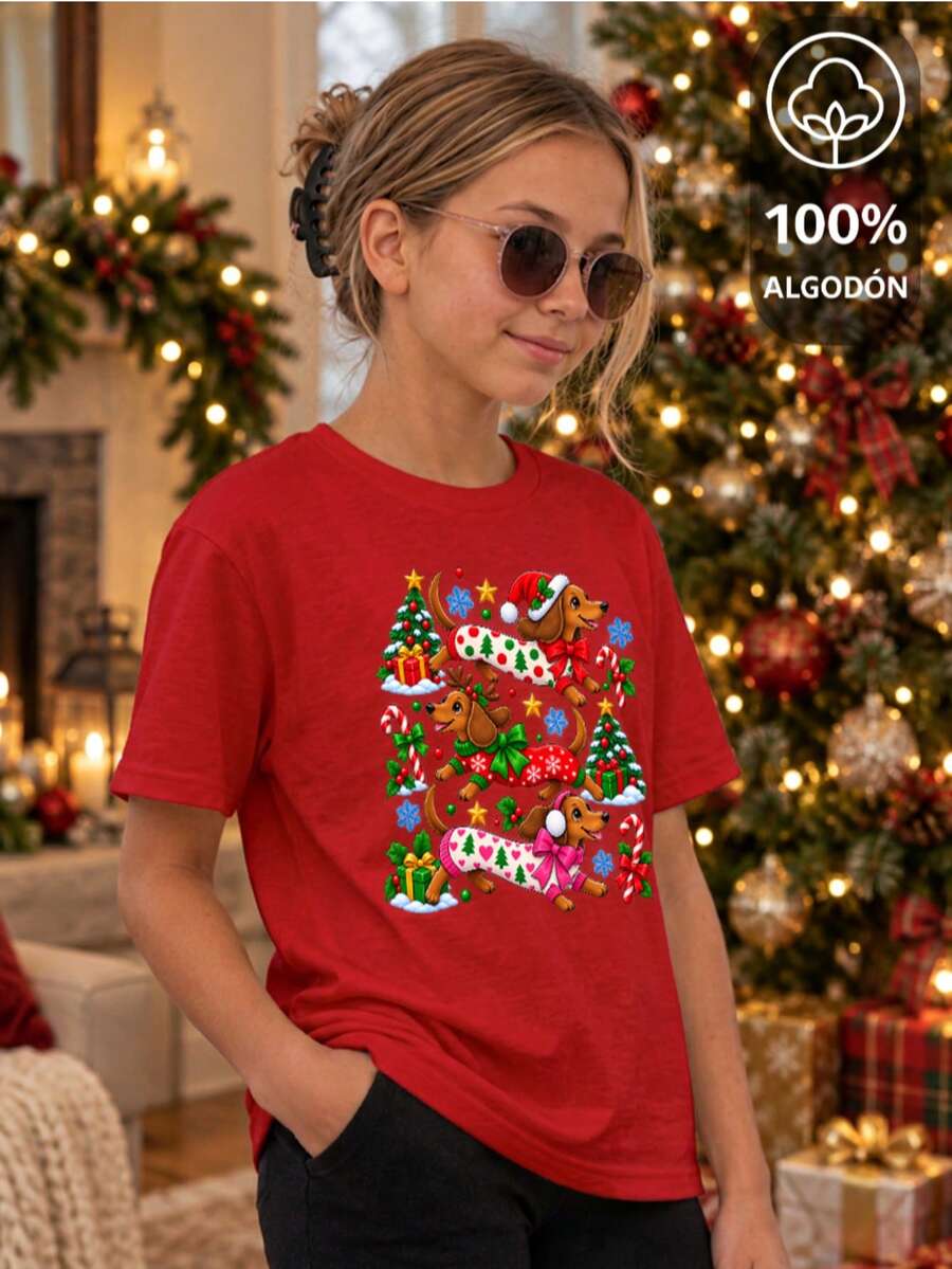 Tween Girls T-Shirts - Red - View 1