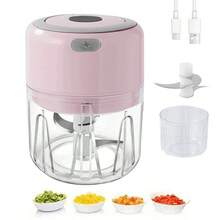 250ml Mini Rechargeable Garlic Chopper & Grinder, Durable, Sturdy And Reliable, Perfect For Mashing Garlic, Chili, Onion, Minced Meat, Nuts And More! - Multicolor - View 16