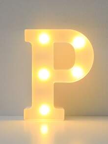 1pc 16cm White Luminous Letter Light, Indoor Home Decor, Holiday, Birthday, Wedding Proposal Decoration Letter Light Board, School Dormitory Decor - 16cm White Letter - View 19