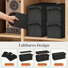 4-Pack Media Cases For DVD Storage, Each Unit Holds 25 Discs And Keeps Your DVD Collection Organized. - Black - View 6