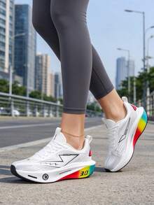 Women's Running Shoes, Ultra-Lightweight Breathable Soft, Suitable For Daily Walking, Fitness Exercise - White and Black - View 7