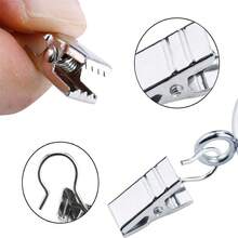 4Set (50pcs/Set) Stainless Steel Curtain Clips With Hook For Curtain Photos Home Ring - Metal Curtain Clips - View 3