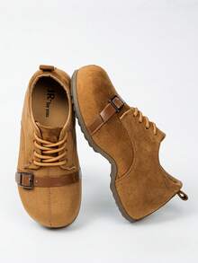 XfxfA Women's Brown Platform Shoes With Buckle Decor, Suitable For Daily Casual/Streetwear - Brown - View 3