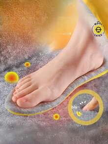 Wool Thermal Insoles With Thickened Soft Soles And Comfortable Sports Pads. Essential For Winter Snow And Outdoor Activities. Shoe Accessory, Boot. - Grey - View 6