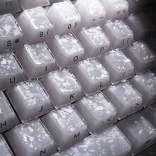 126pcs Crystal White Jelly Carbon Fiber Texture Side-Printed Keycaps, Cherry Height, ABS+PC Material, Semi-Transparent, Compatible With 61/64/68/75/84/87/98/104/108 Keys Mechanical Keyboards, Compatible With Cherry/Gateron MX Switches, Suitable For Gifts And Personal Use, Hot-Swappable Keycaps, Highly Attractive Personalized Keycaps, Keyboard DIY, Custom Keycaps, Desktop Matching, Customized Keycaps, Keycap Set, Gaming Keycaps, Keyboard Accessories, Cute Keycaps - View 1