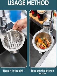 1pc/2pcs 25cm*14cm*8cm/9.84in*5.51in*3.15in Swan-Shaped Colander, Kitchen Sink Hanging Strainer Basket, Dry And Wet Separation Storage, Smooth Edges Without Burrs, Unique Swan Neck Design, Space-Saving, Fine Hole Drainage, Suitable For Vegetables, Rice - View 12