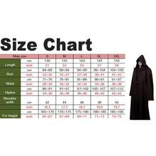 1pc Unisex Grim Reaper Hooded Cloak Medieval Witchcraft Cosplay Costume Party Halloween Christmas Performance Outfit - Black - View 7