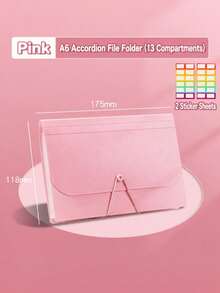 Convenient Solid Color Expandable Portable File Organizer, 13-Layer A6 Accordion Folder With Index Tabs, Coupon Storage Loose-Leaf Binder, Multi-Purpose Document Storage Box, Suitable For Office, School, Home, Bill And Receipt Filing, Gift For Parents - Multicolor - View 16