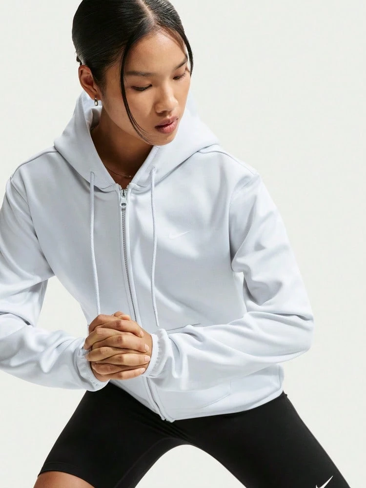 Nike Women's AS W NK TF STDO FLC SPT STD FZ Knit Sweatshirt Jacket IO0434-043 - Blue - View 1
