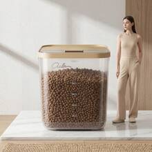 Transparent Airtight Pet Food Storage Container, Dust-Proof And Moisture-Proof With Lid Dog And Cat Food Storage Bin, Kitchen Pet Snack Organizer Box, Pet Feeding Area Storage And Organization - 3L - View 6
