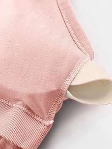 Women's Solid Color Casual Daily Top With Built-In Bra - Pink - View 7