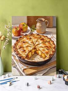 DIY Delicious Apple Pie And Fruit Still Life (Frameless Or Framed) Paint By Numbers Kit(Acrylic) Arts & Crafts For Adult Beginners Home Wall Decor Holiday Gifts - Sets - View 5