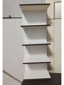 Multi-Layer Vertical Wall-Mounted Storage Rack, Minimalist White 5-Tier Shelves, Wall-Mounted Installation, Storage For Skincare, Aromatherapy, Figurines, No Countertop Space Occupied, Suitable For Bedroom And Bathroom - Multicolor - View 5