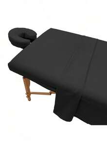This 3 Pieces Massage Bed Set Includes 3 Soft And Breathable Fiber Massage Bed Covers, 1 Oil-Resistant And Waterproof Reusable Premium Face Cover, 1 Pillowcase, 1 Fitted Sheet And 1 Flat Sheet - Multicolor - View 11