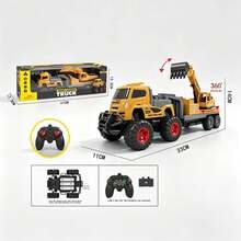 Kids Remote Control Construction Vehicles - Yellow - View 2