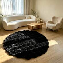 Faux Rabbit Fur Shaggy Fluffy Round Carpet Mat, Soft And Comfortable Plush Cream-Colored Rug, Suitable For Living Room, Bedroom And Other Decor Areas Gifts Birthday Graduation - Multicolor - View 48