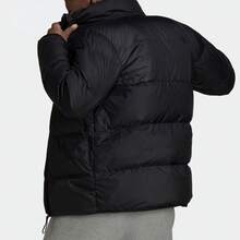 Adidas Men's Outdoor Windproof Embroidered Thickened Warm Stand Collar Duck Down Jacket - Black - View 4