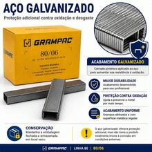 Grampo 80/06 Pneumático Tapeçaria 14000Un Por Cx Grampeador Profissional Tapeceiro Marcenaria - A - Visão 4