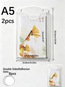 2/3 cái giá treo tường đựng brochure bằng acrylic trong suốt A4 A5, kệ trưng bày tài liệu tạp chí tờ rơi, khay sắp xếp hồ sơ treo với bảng lưng màu macaron, phù hợp cho bàn lễ tân văn phòng, lớp học và gia đình - Nhiều thông số kỹ thuật - Xem 21