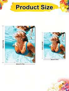 DIY Paint By Numbers Set - Swimming Theme, Arts And Crafts For Adults DIY Canvas Art, Perfect Home Decoration & Creative Gift Idea - Sets - View 4