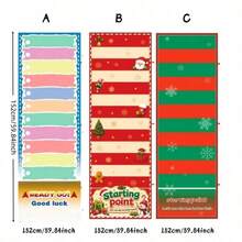 Christmas Rolling Game Score Scroll With Santa Claus, Gingerbread Man And Snowman Patterns, Red And Beige Striped Competitive Tabletop Game Prop, Suitable For Family Gatherings, Winter Parties, Christmas Decoration, Non-Payment Token System - Multicolor - View 4