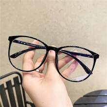 1pc Unisex Plain Lens Computer Retro Round Glasses Frame - Multicolor - View 2