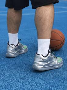 Nike KD 18 Men's Basketball Shoes, Low-Top, Anti-Slip, Durable, Supportive, Responsive Cushioning, Comfortable, Silver Green - Silver Green - View 3