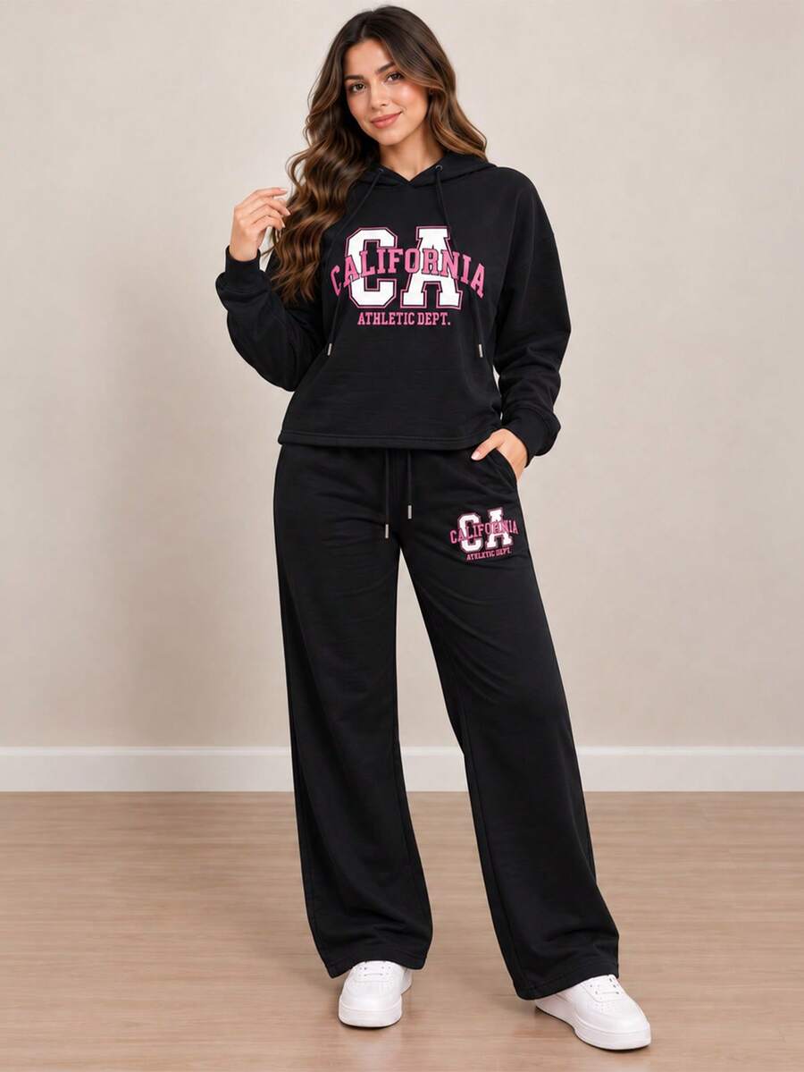 Women Two-Piece Outfits - Black - View 1
