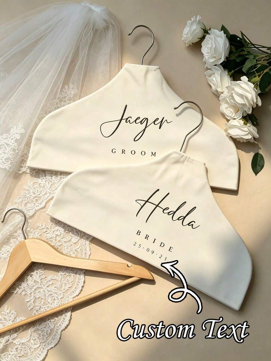 1pc Personalized Bridesmaid Hanger, Customized Bridesmaid Hanger, Personalized Bridesmaid Hanger, Wedding Hanger, Personalized Wedding Hanger - Multicolor - View 1