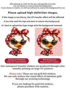 Customizable UV Transfer Logo Stickers 10/50/100/200pcs Mixed Color Polyester Glitter Crystal Surface Transferable To Glass Surface Waterproof Durable Suitable For Cups, Laptops, Cars, Gift Boxes, Windows UV DTF Rub Transfer Weatherproof Brand Decals - A - View 9