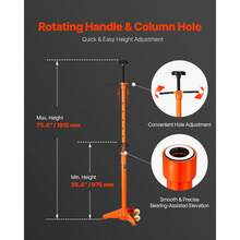 Underhoist Support Stand, 3/4 Ton Capacity Under Hoist Jack Stand, Lifting From 38.4 To 75.4 In, Bearing Mounted Spin Handle, Self-Locking Threaded Screw, Two Wheels, Support Vehicle Components - 3/4 Ton - View 3