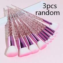1/3pcs Random Professional Makeup Brushes, Powder Puff, Blush Brush, Loose Powder Brush, Makeup Tools, Pink, Rose Red, Eye Makeup - Multicolor - View 6