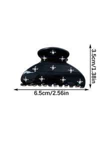 4pcs Rhinestone & Pearl Fashion Luxury Delicate Small Hair Claw Clips, Sweet Elegant Half-Up Hair Clips For Women, Suitable For Daily Wear, Parties, Dates, Valentine's Day Gift - Multicolor - View 4