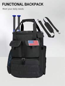 Baseball Bucket Bag Baseball Coaches Accessories Organizer, Insulation Pocket, Anti-Slip Bottom, Multiple Pockets For Bat, Gloves, Scoreboards - Multicolor - View 13