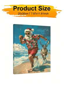 DIY Paint By Numbers Set - Santa Claus And Reindeer By The Seaside, Arts And Crafts For Adults DIY Canvas Art, Perfect Home Decoration & Christmas Gift Idea - Sets - View 11