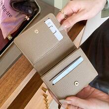 Japanese Style Lychee Texture Short Coin Purse Zipper Coin Bag Multi-Card Slot Women's Card Holder - Multicolor - View 4