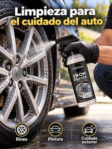 MORE BEAUTY 1pc Iron And Rust Remover For Car Rims And Paint, 120ml Spray For Brake Dust And Ferrous Particles, Compatible With Aluminum Rims And Painted Surfaces, Atomizer Application, For Exterior Cleaning, Automotive Detailing And Wheel Maintenance - A - View 7