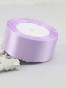 1 Roll 0.6/4cm Wide Satin Ribbon For Bow Hair Accessories, Cake Baking And Bundling - A - View 1