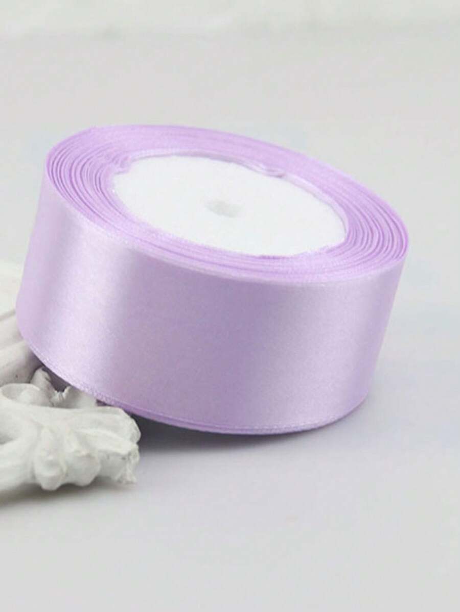 1 Roll 0.6/4cm Wide Satin Ribbon For Bow Hair Accessories, Cake Baking And Bundling - A - View 1