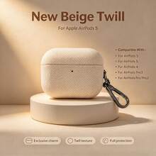 Corduroy Fine Fabric Texture Protective Case Compatible With Airpods 5, Minimalist Luxury Earphone Shell Compatible With AirPods 1/2/3/4/5/Pro/Pro2/Pro3 Bluetooth Earphones - Multicolor - View 77