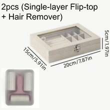 2/1pc 3-Layer Acrylic Multi-Function Jewelry Box And Lint Roller Set, Daily Life Jewelry Organizer Box, Suitable For Storage And Display Of Necklaces, Bracelets, Earrings, Rings, Beads And Pendants, Suitable For Jewelry Store And Daily Home Jewelry Storage, Living Room Home Decor, Room Decor, Bedroom Decor, Home Decor, Home Supplies, Bedroom Decor And Accessories - Multicolor - View 17